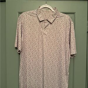 Peter Millar Pink and White Floral Polo Shirt